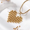 PVD Vacuum Plating 304 Stainless Steel Heat Pendant Round Snake Chain Necklaces for Women STAS-Z114-19G-1
