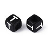 Initial Acrylic Horizontal Hole Beads X-OACR-ZX006-35T-2