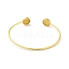 Clear Cubic Zirconia Flat Round Open Cuff Bangle BJEW-M231-02G-3