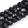 Natural Larvikite Beads Strands G-T139-8mm-51-2