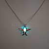 Alloy with Luminous Resin Bead Inside Pendant Necklaces for Women Men FS-WG4D5C2-08-1