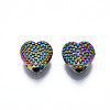 Rack Plating Rainbow Color Alloy Beads PALLOY-S180-342-2