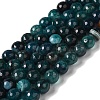 Dyed & Heated Natural Dragon Veins Agate Beads Strands G-P539-A01-28-1