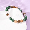 Natural Lapis Lazuli & Sodalite & Amethyst & Glass Beads Stretch Bracelets for Women Men BJEW-P398-01F-3