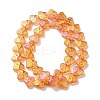 Transparent Electroplate Glass Beads Strands LS-EGLA-F158-HR01-2