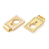 Rack Plating Brass & Acrylic Pearl Pendants KK-G488-05A-G-2