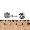 304 Stainless Steel Butterfly Clutches Pin Backs STAS-P262-03P-01-3