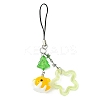 Acrylic & Glass & Alloy Pendant Mobile Straps KEYC-FZ00009-8
