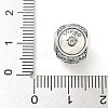 Brass Clear Cubic Zirconia European Beads FIND-M049-01AS-11-3