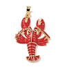 Brass Enamel Pendants KK-Z124-01G-02-1
