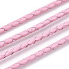 Braided Cowhide Leather Cord NWIR-N005-01Q-4mm-1