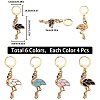 Flamingo Pendant Stitch Markers HJEW-SC00008-2