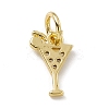 Brass Micro Pave Cubic Zirconia Charms LS-ZIRC-F132-15G-2