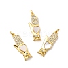 Brass Micro Pave Cubic Zirconia Pendants KK-K302-20B-G-1