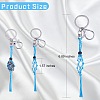 4Pcs  4 Colors Macrame Fringe Braided Keychain AJEW-SW00014-02-2