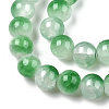Crackle Baking Paint Imitation Jade Glass Beads Strands DGLA-T003-10mm-07-2