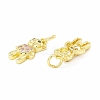 Brass Micro Pave Cubic Zirconia Pendants KK-H428-08G-4