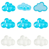40pcs 2 Colors Luminous Transparent Resin Cabochons RESI-SC0006-59-7