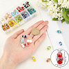Handmade Foil Glass Lampwork Beads FOIL-OC0001-02-2