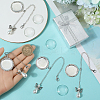 Angel & Flat Round Brass Rhinestone Doctoral Cap Graduation Hanging Pendants HJEW-SP00003-3