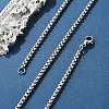 Tarnish Resistant 304 Stainless Steel Venetian Chain Box Chain Necklace Making LS-STAS-A028-N031P-A-1