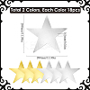36Pcs 2 Colors Paper Glitter Star Wall Decoration AJEW-SP0001-16A-2