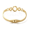 304 Stainless Steel Micro Pave Clear Cubic Zirconia Hollow Oval Hinged Bangles for Women LS-BJEW-E099-02G-3
