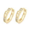 Brass Micro Pave Clear Cubic Zirconia Hoop Earrings for Women EJEW-S228-09G-1