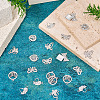 24Pcs 6 Styles Alloy Crystal Rhinestone Pendants FIND-TA0006-20P-6