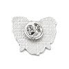 Dog Enamel Pin with Brass Butterfly Clutches JEWB-A006-03B-2