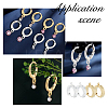 24Pcs 2 Colors 201 Stainless Steel Huggie Hoop Earrings Findings STAS-DC0015-46-7