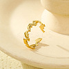304 Stainless Steel Adjustable Open Cuff Rings for Women LS-RJEW-Z089-04G-01-1
