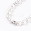 Shell Pearl Beaded Necklaces NJEW-I224-B02-2