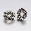 Tibetan Style Alloy Rhinestone European Beads PALLOY-F200-04F-2