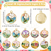20Pcs 10 Styles Rack Plating Alloy Enamel Pendants ENAM-SC0007-27-2