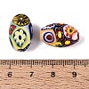 Handmade Millefiori Glass Oval Beads LA-N001-03B-3