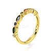 Adjustable Brass Micro Pave Cubic Zirconia Finger Rings for Women RJEW-H247-15G-4
