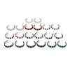 Cubic Zirconia Round Stud Earrings EJEW-Q7710-01P-1