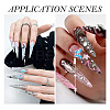14Pcs 7 Colors Butterfly Alloy Glass Charms Nail Art Decoration MRMJ-TA0001-40-7