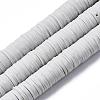 Flat Round Handmade Polymer Clay Beads CLAY-R067-12mm-39-1