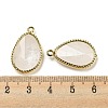 Natural Quartz Crystal Rock Crystal Faceted Pendants G-M431-14G-02-3