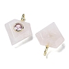 Natural Rose Quartz Faceted Pendants G-F819-03G-07-2
