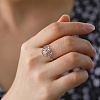Non-Tarnish Hollow Out Lotus 304 Stainless Steel Finger Ring for Women RJEW-E073-06P-4
