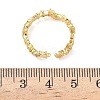 304 Stainless Steel Cubic Zirconia Cuff Open Rings for Women LS-RJEW-Z122-02G-03-5