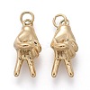 Ion Plating(IP) 304 Stainless Steel ASL Charms X-STAS-I164-023G-2