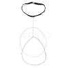 Brass Double Layer Star Tassel Thigh Leg Chains AJEW-AN00639-3