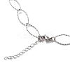 Non-Tarnish 304 Stainless Steel Horse Eye Link Chain Necklace for Men Women LS-STAS-B039-02P-3