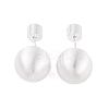 Round Ball Drawbench Brass Ear False Plugs for Women EJEW-G391-24C-S-2