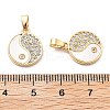 Brass Micro Pave Cubic Zirconia Charms KK-L222-015G-3