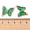 Brass Pave Faceted Glass Connector Charms FIND-Z020-04K-3